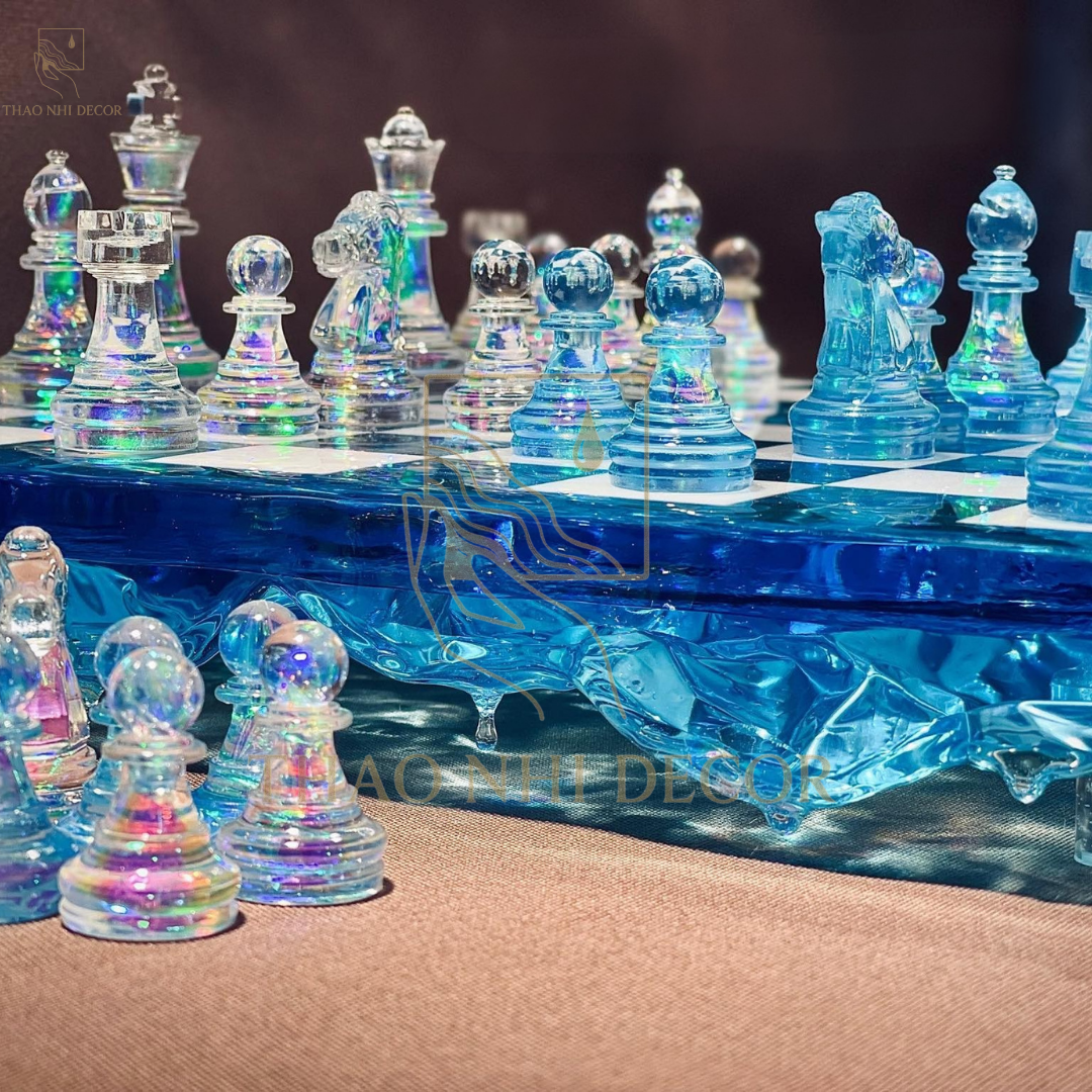 Epoxy Chess Board Handmade