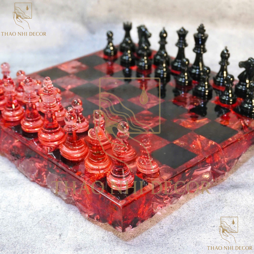 Epoxy Chess Board Handmade