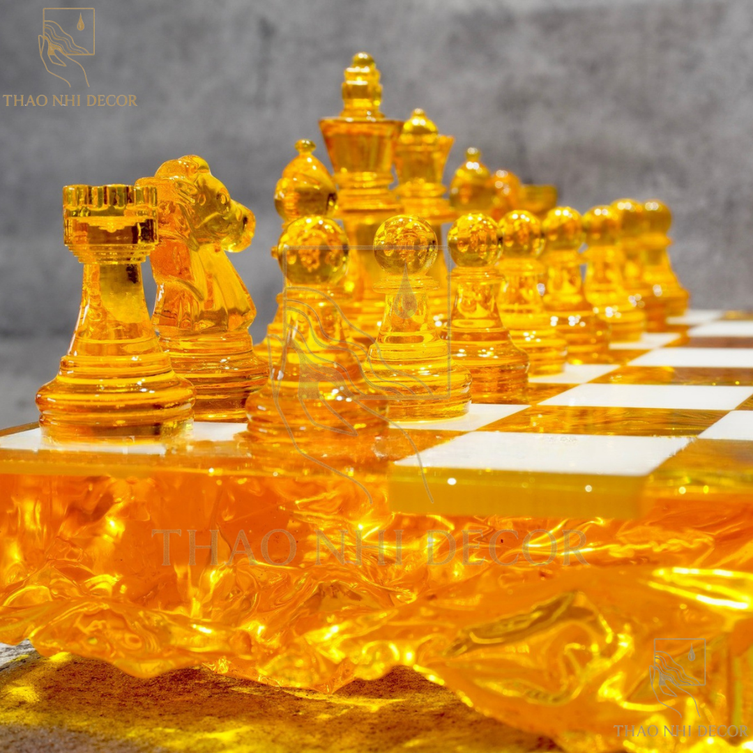 Epoxy Chess Board Handmade