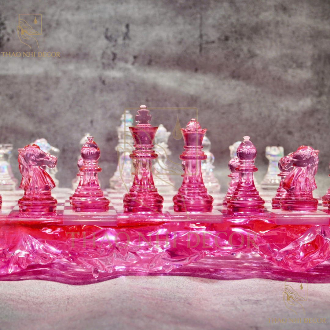 Epoxy Chess Board Handmade