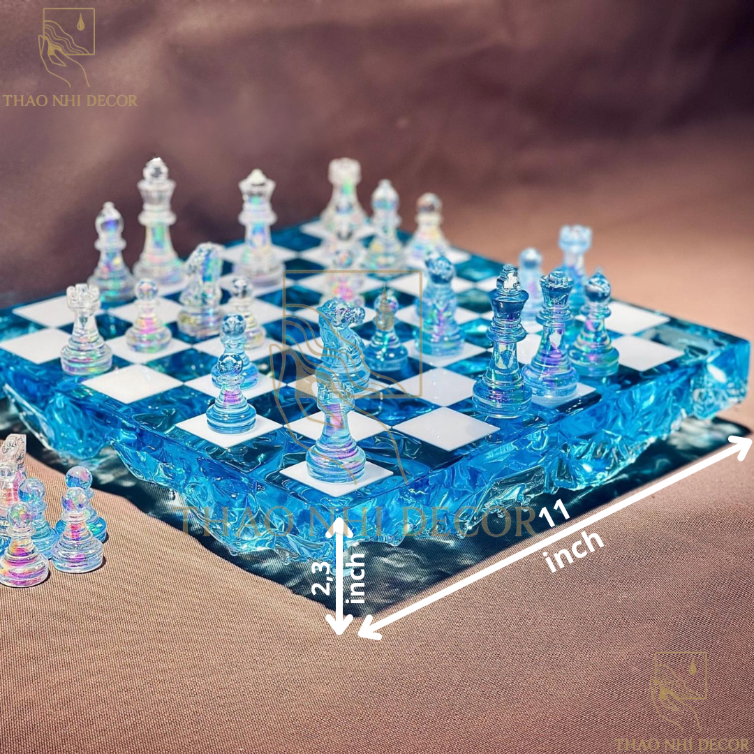 Epoxy Chess Board Handmade