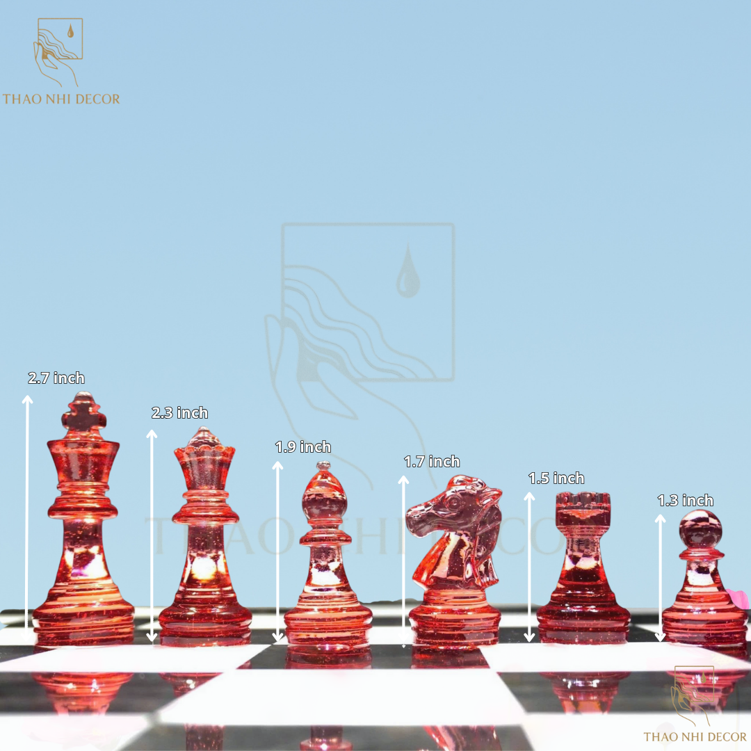 Epoxy Chess Board Handmade